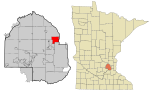 Hennepin County Minnesota Incorporated and Unincorporated areas Brooklyn Center Highlighted